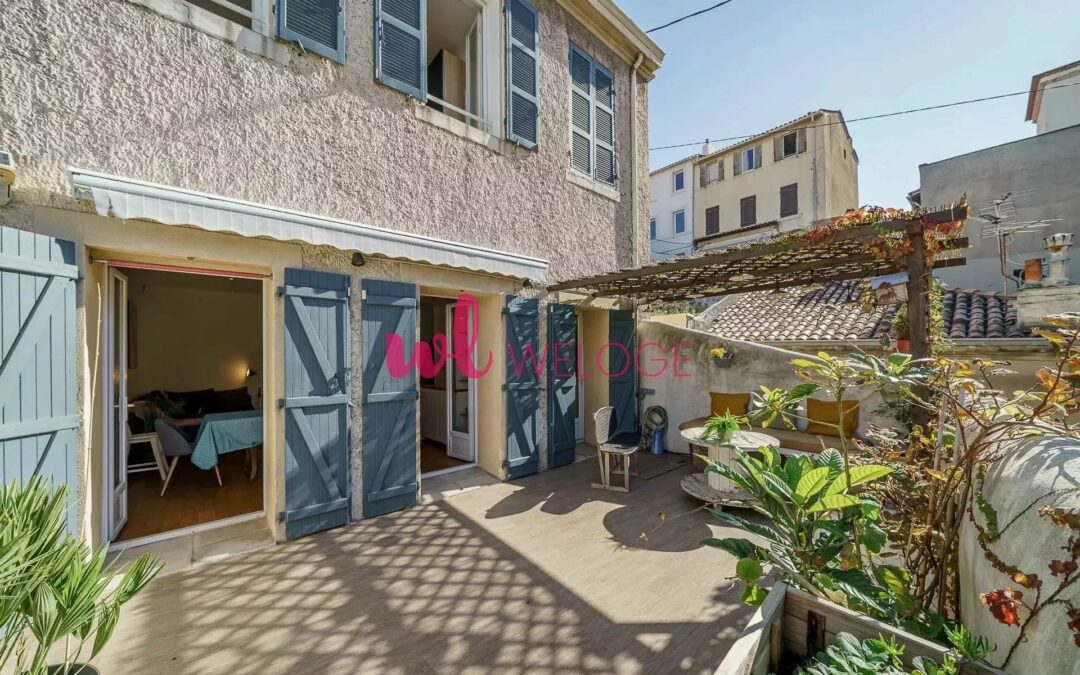 A vendre maison 4 pièces avec terrasse plein ciel au coeur de Vauban à Marseille