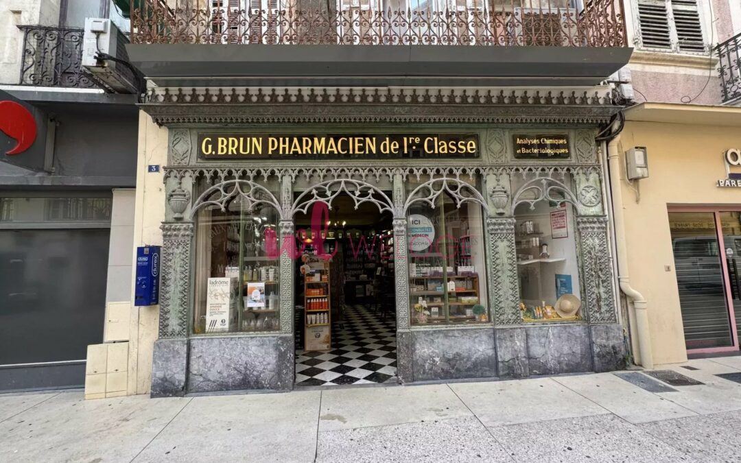 A VENDRE MURS d’une PHARMACIE HISTORIQUE MONTELIMAR