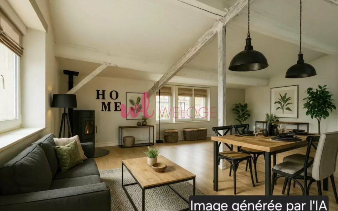 MESSIMY – T4 de charme avec 3 chambres, bureau et stationnement – Proximité immédiate du centre