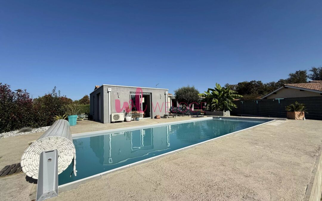 Maison de 156 m² avec piscine et dépendance de 16m² à vendre à Pouydesseaux à 10 minutes de la future gare LGV