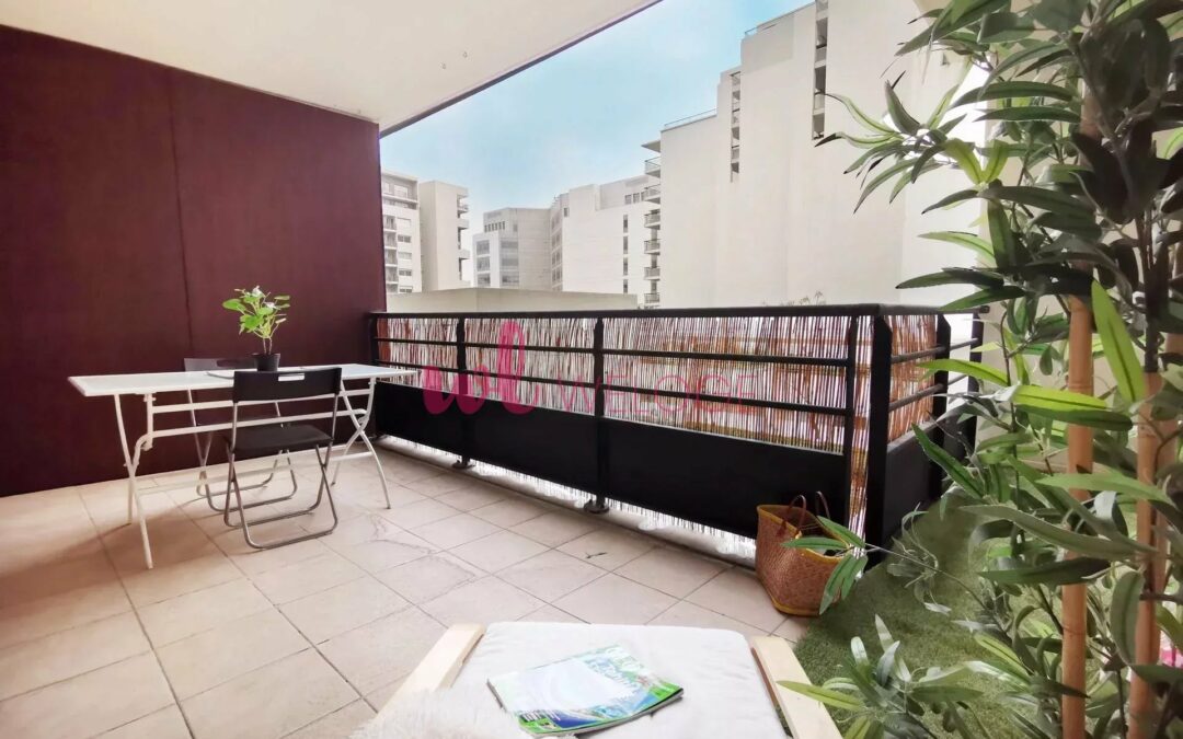 2 pièces meublé sur terrasse avec garage