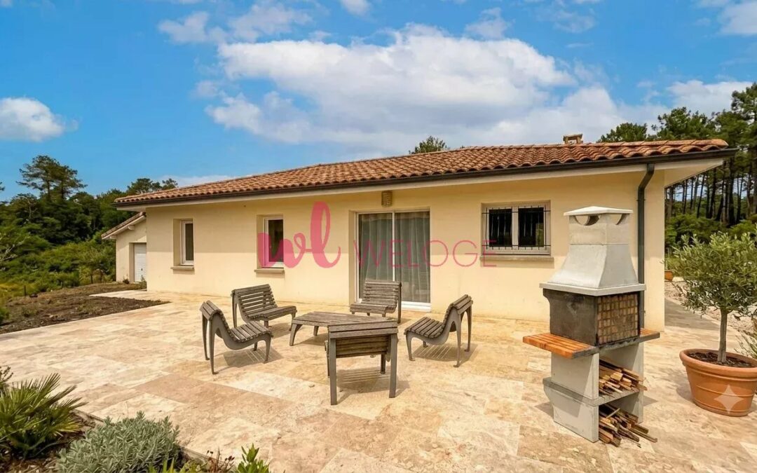 A vendre à Boos – Rion-des-Landes | Maison plain-pied 83 m² | Terrain 1 600 m² | Vue forêt | 280 000 €