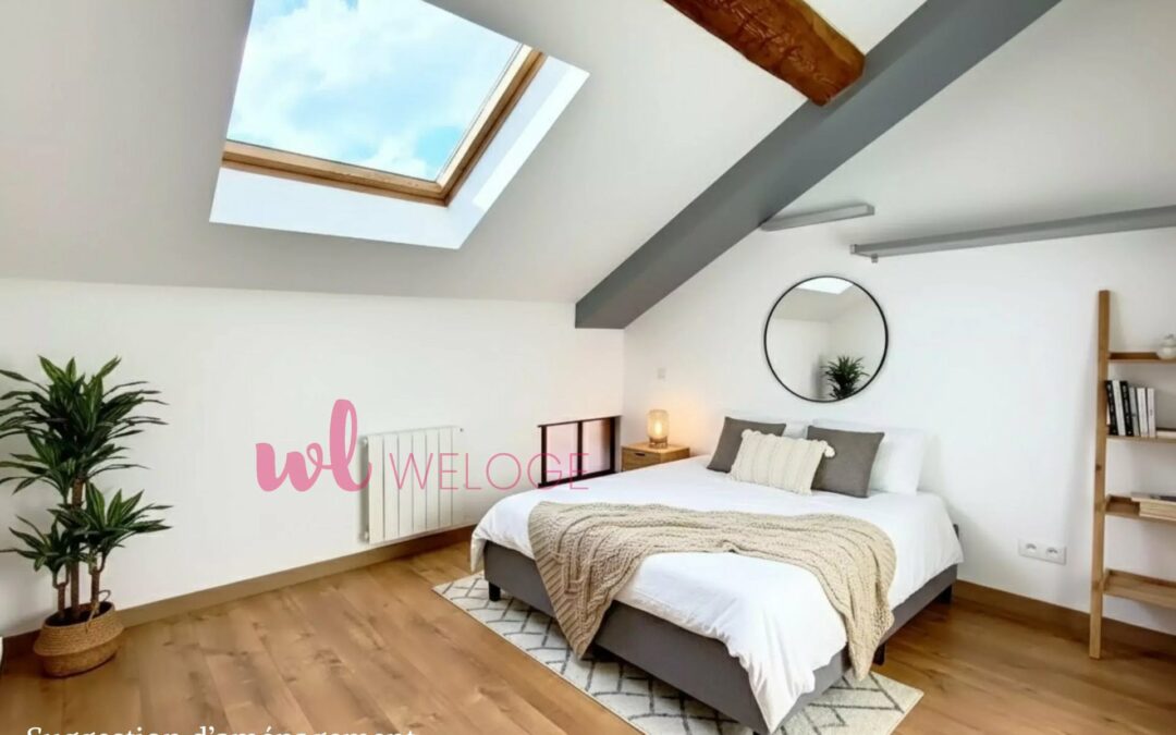 Superbe Duplex 65m² « Esprit Cocon »- Dernier étage & Triple exposition -Gare à pied (Lyon 26 min)